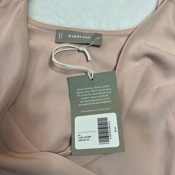 Everlane The Japanese GoWeave Tank Mini Wrap Dress Size 00 NEW Romantic Girly - Picture 8 of 13